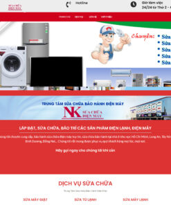 Website sửa chữa điện máy đơn giản