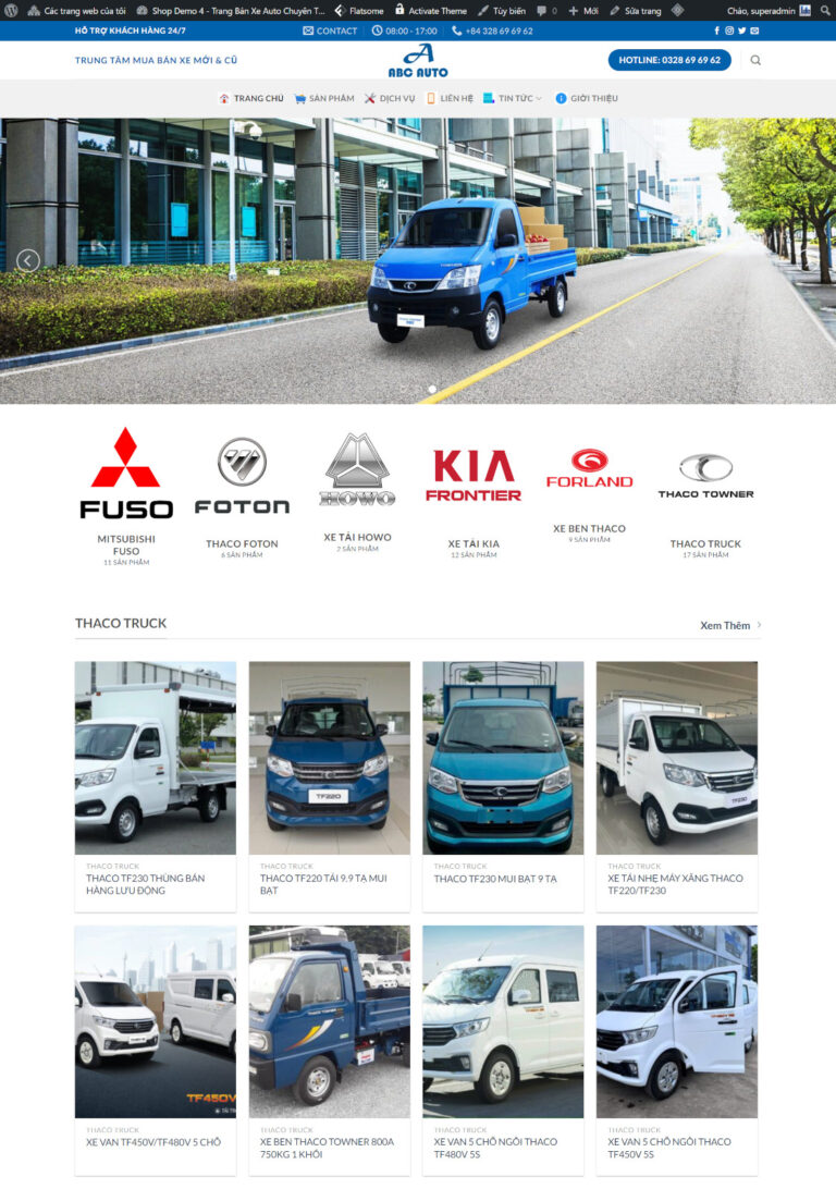 Trang Chủ Demo Website Bán Ô Tô Và Xe Tải