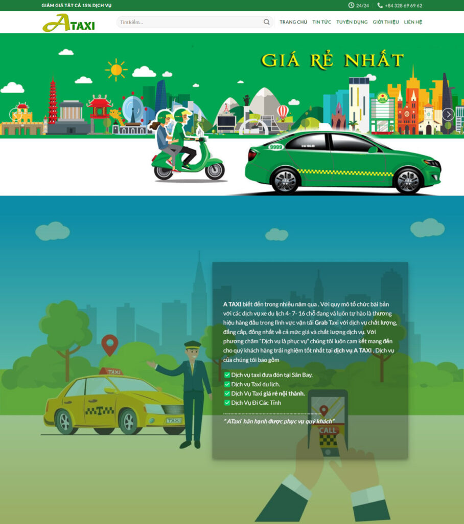 website giới thiệu taxi