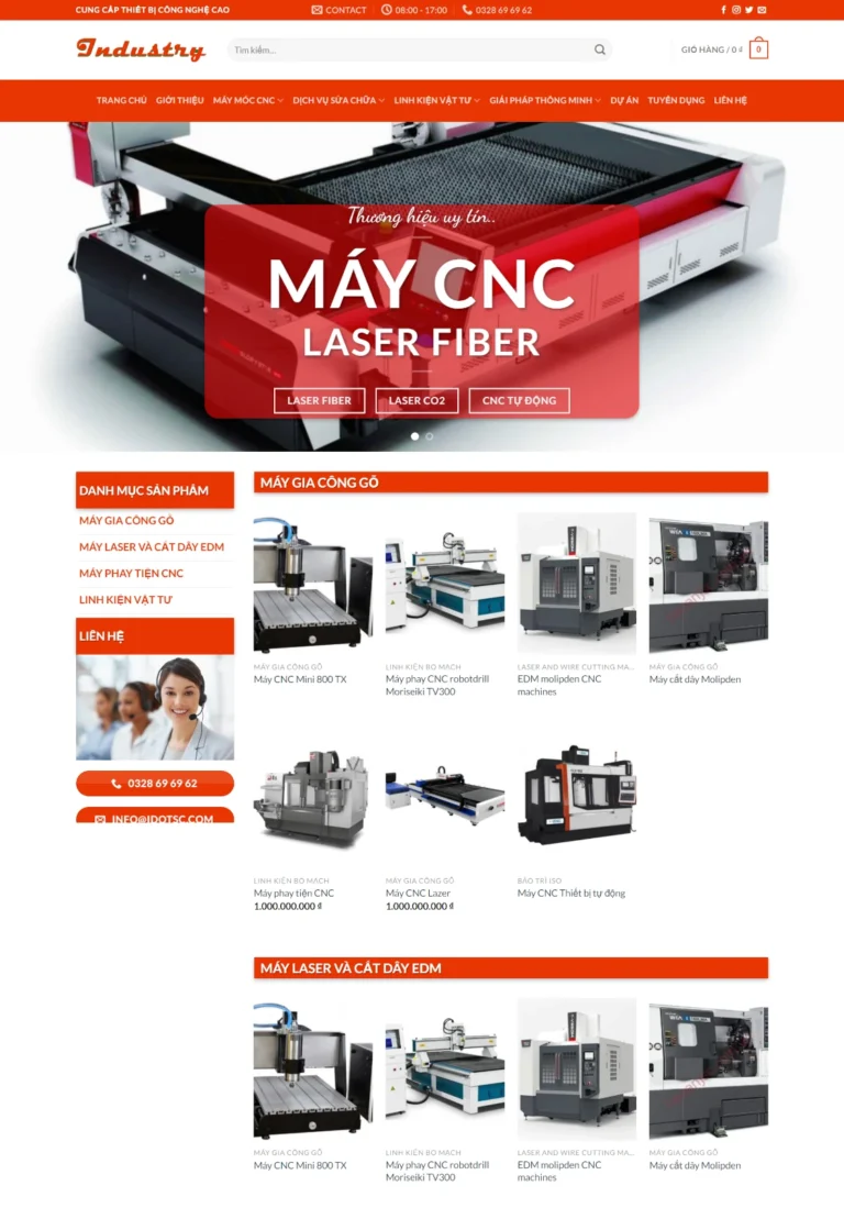 website bán hàng công nghiệp