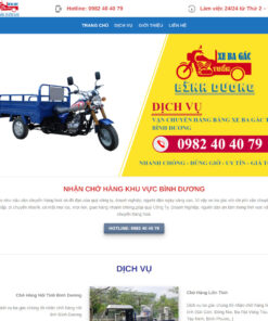 Website giới thiệu dịch vụ vận chuyển đơn giản