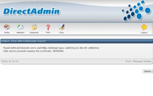 CAA record prevents issuing the certificate SERVFAIL